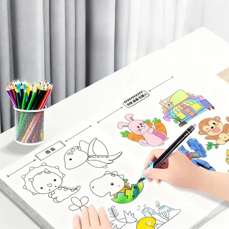 Kids Drawing Sketch Book Line Drawing Copy Album Simple Line Draft Painting Book Coloring Drawing Filling Book