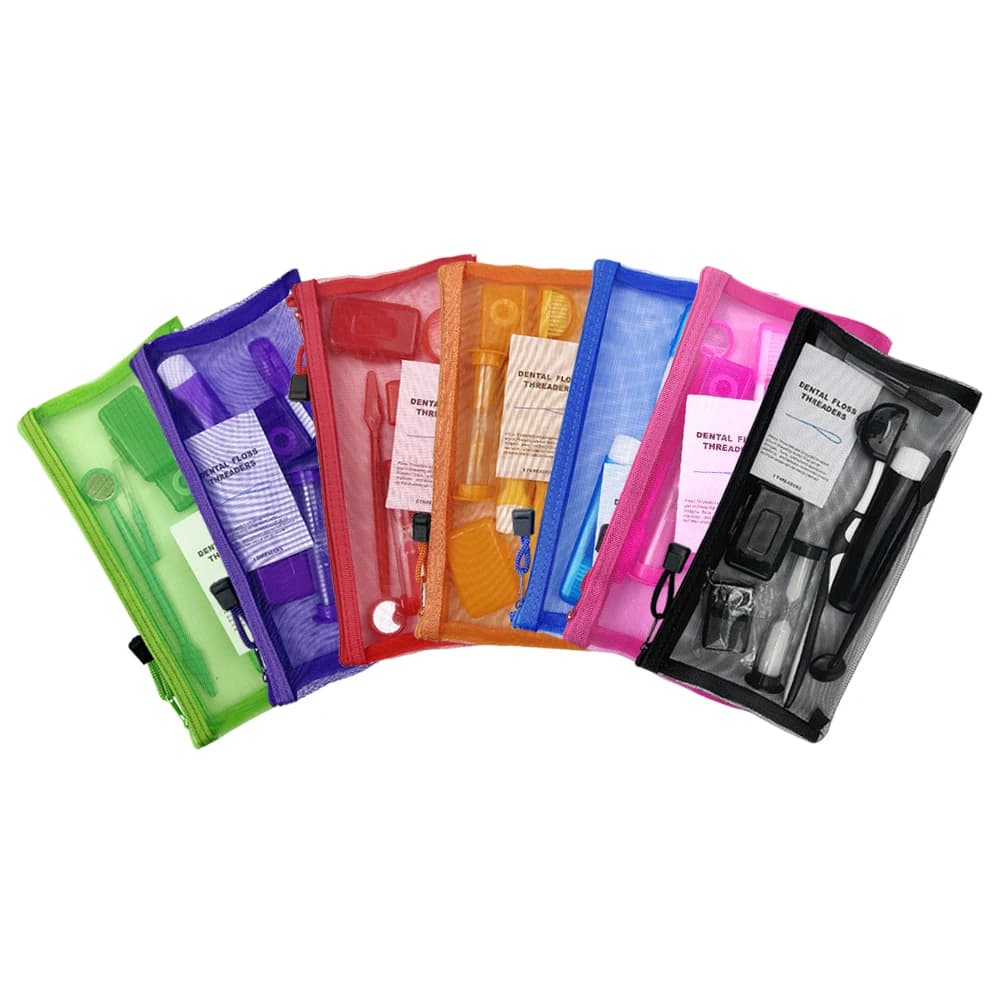 8 Pz/set Orthodontic Toothbrush Kit Cleaning Toothbrush Toothbrush with toothbrush Interdental Wire Cera Thread Travel Kit