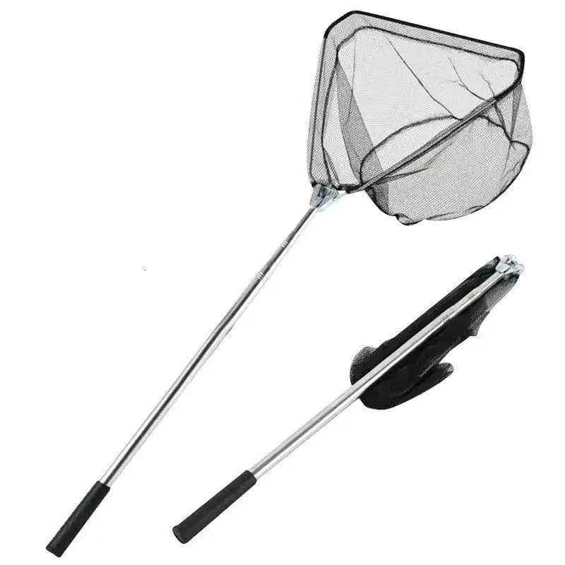 Premium Aluminum Alloy Fishing Network Telescopic Handle for Freshwater and Salt Fishing Accessories