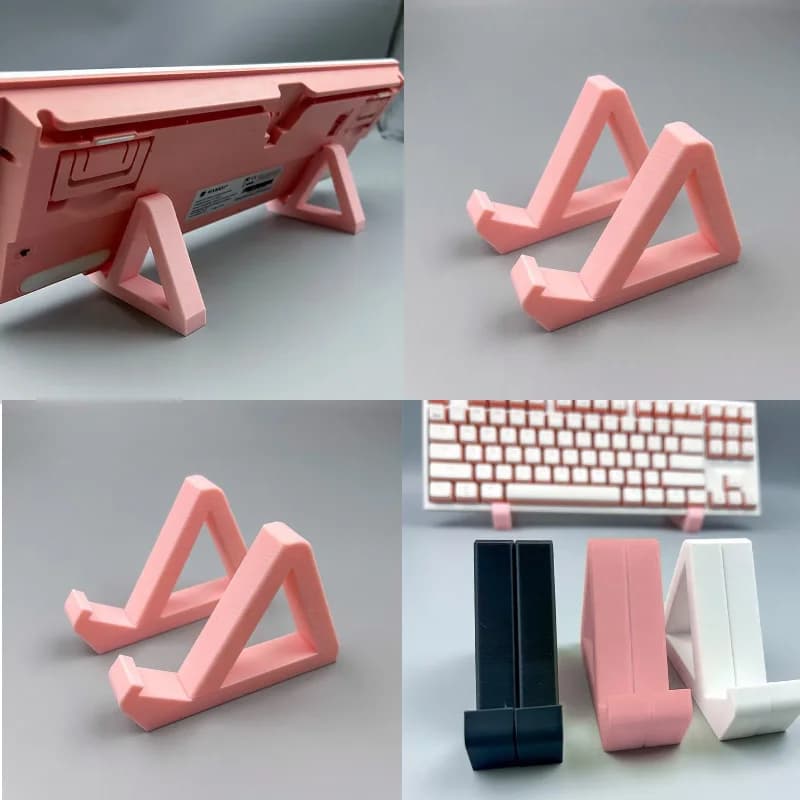 1 pair of 3D printed keyboard supports, display tray, mechanical keyboard support for computer