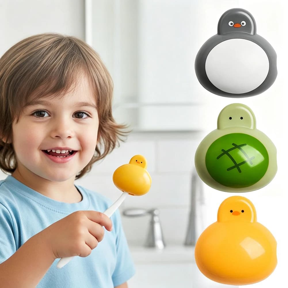 Adorabili Copri Spazzolino da Viaggio con Molla Robusta, Design a Cartone Animato, Ventilati, per Spazzolini Manuali ed Elettrici