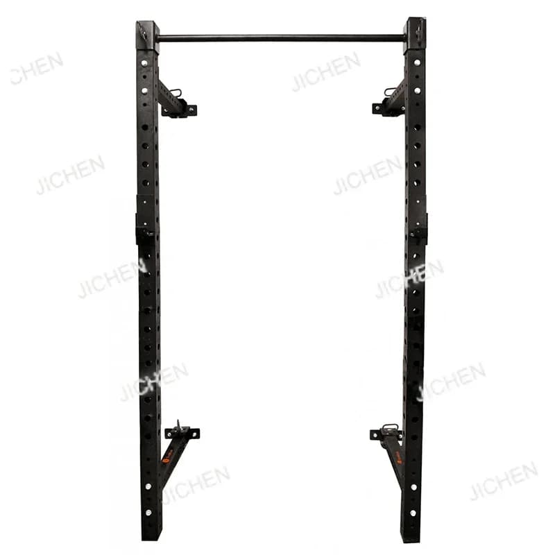 ZQA Commercial Folding Shark Shelves Training Bench with Press Horizontal Bar Support for training with parallel pull-up bar against the wall