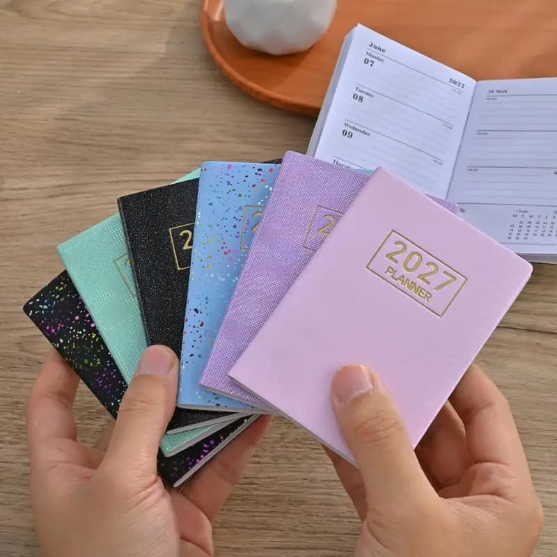 Mini Pocket Agenda Daily Planner Calendar Notebook Organizer For Student Office Work Study Appointment Time Record Stationery