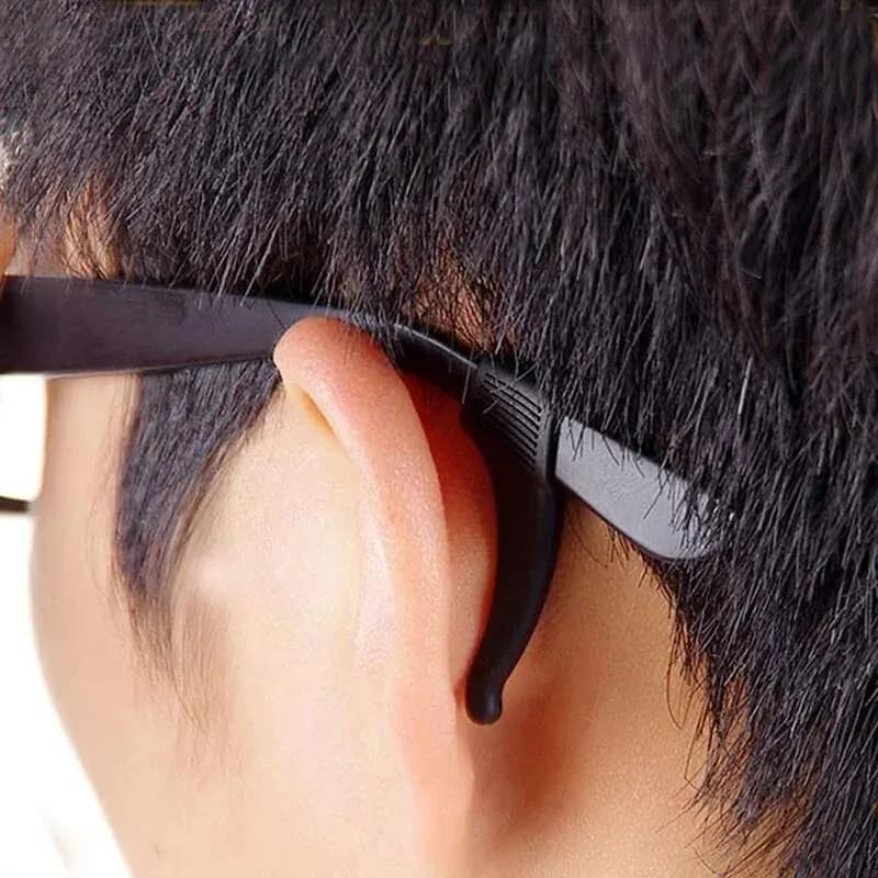 5 Paia/Lotto Ganci Antiscivolo in Silicone per Occhiali da Vista e da Sole, Fissaggio per Orecchie, Anti-Caduta