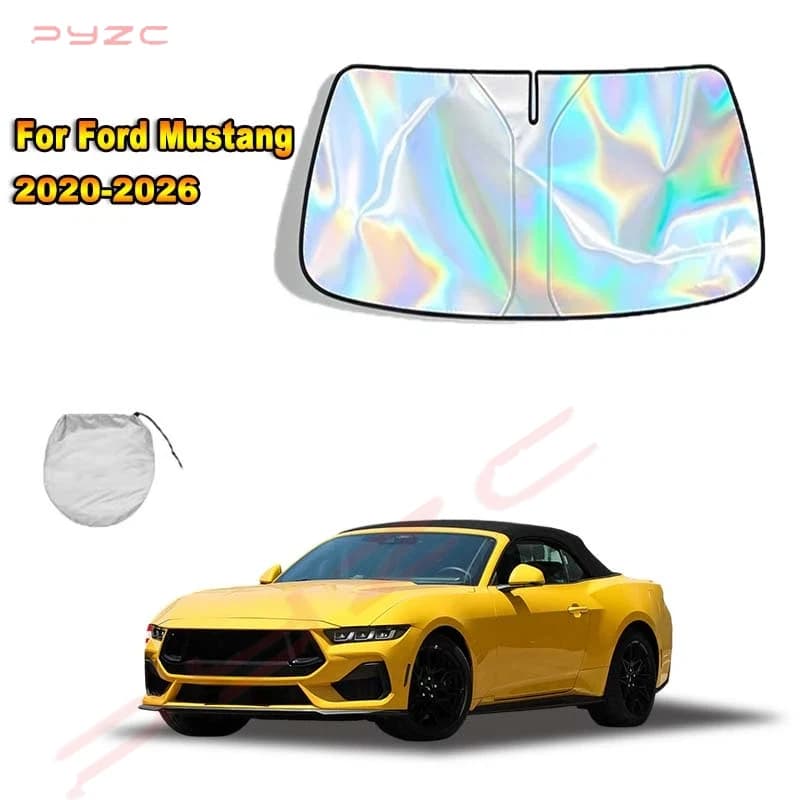 For Ford Mustang 2020-2026 Car Windshield Sunshade Cover Front Window Sun Shade Visor Auto Interior UV Protection
