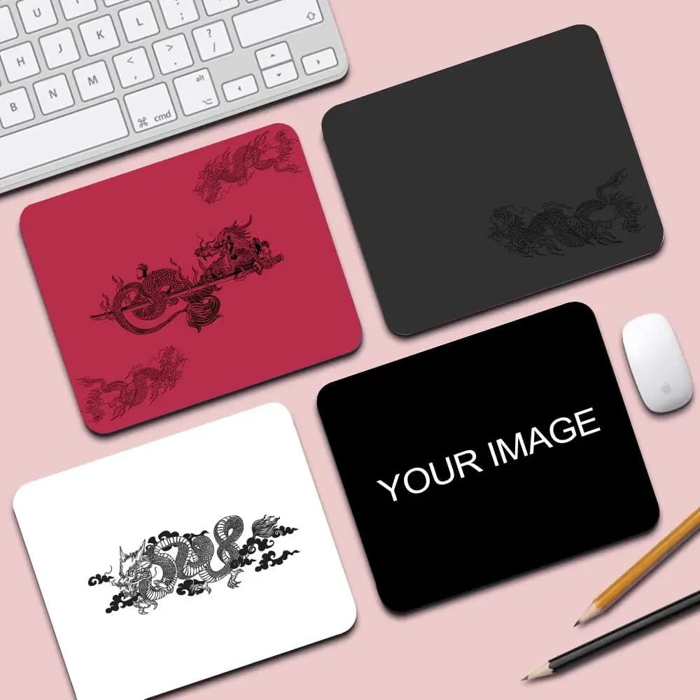 HYBXAXC Vintage Chinese Dragon Oriental Aesthetic Gaming Small Mouse Pad Non-Slip Rubber Desk Mat