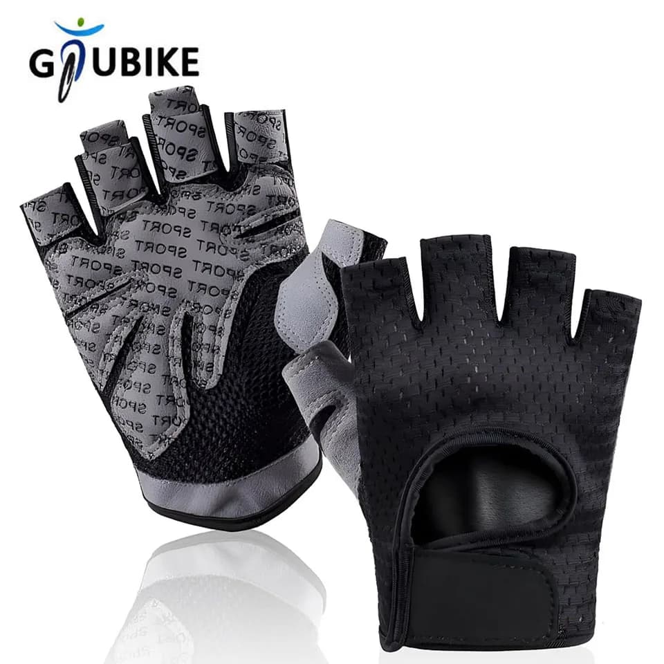 GTUBIKE weight lifting gloves, half fingers, for gym, summer, breathable, for outdoor sports, cycling, hiking, for men and women