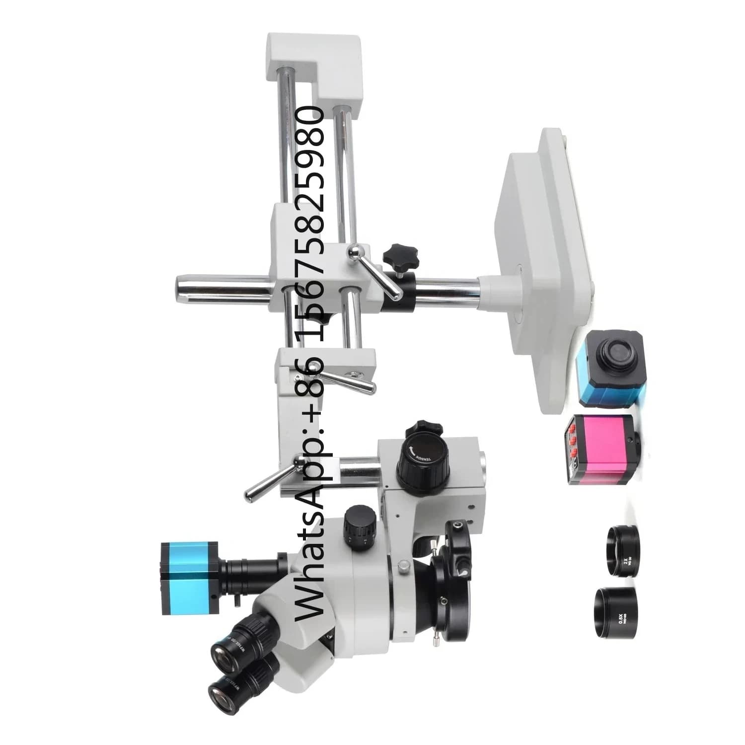Microscopio Digitale Trinoculare 14MP 1080P 30FPS 3.5X-90X, Strumento per Riparazione di Telefoni Cellulari e Uso Industriale