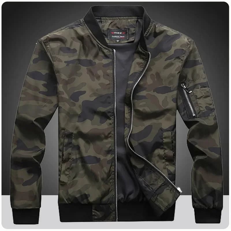 Spring Fall Motorcycle Bomber Jacket Men Retro Pilot Military Camouflage Coat Casual Baseball Jackets Varsity Jackets Streetwear