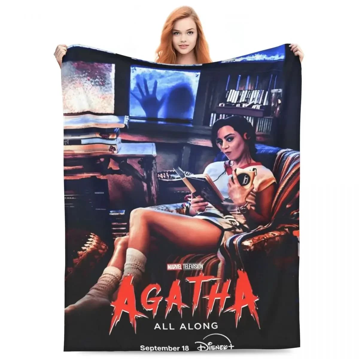 Coperta Morbida e Calda Agatha All Along Movie Film Action, Plaid Decorativo in Peluche, Coperta Estetica in Flanella per Soggiorno e Letto