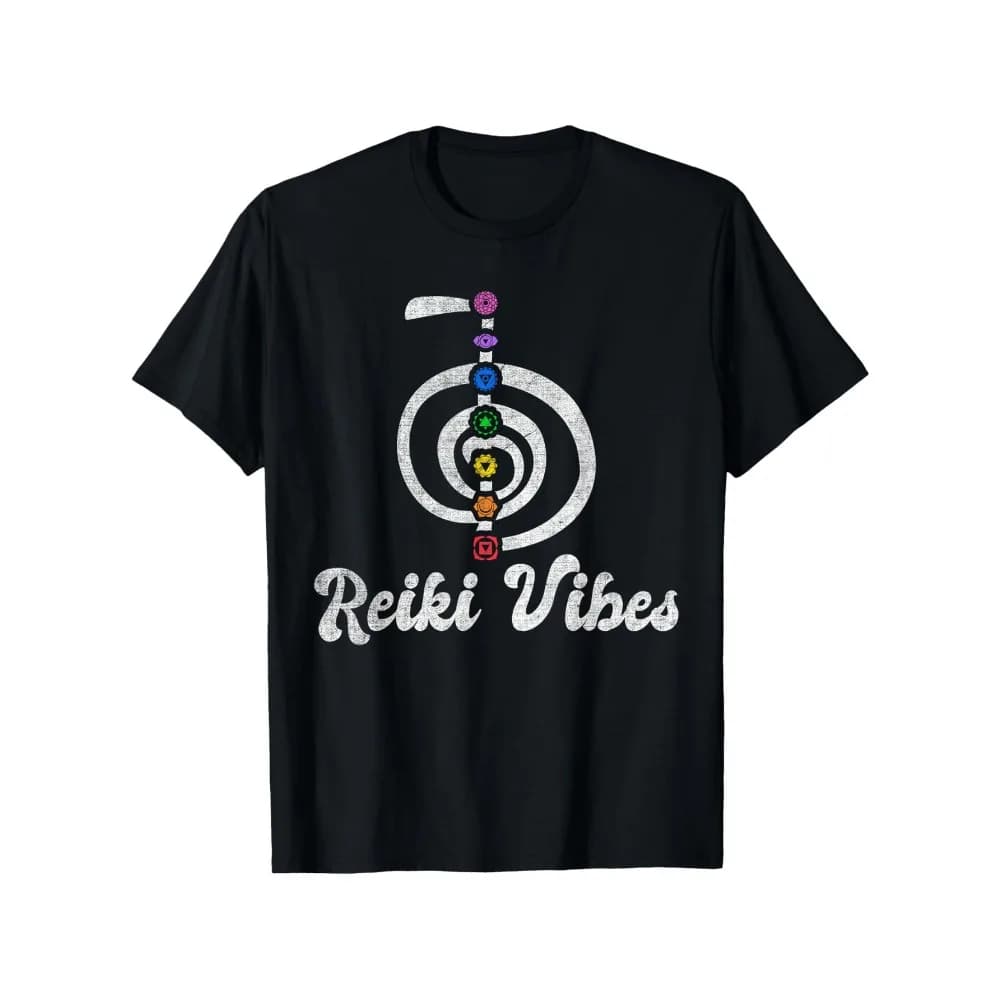 T-shirt unisex in cotone 100% compatibile con stampa Melon & Energy Chakra Healing - T-shirt casual a maniche corte con scollo rotondo, S-XXXL