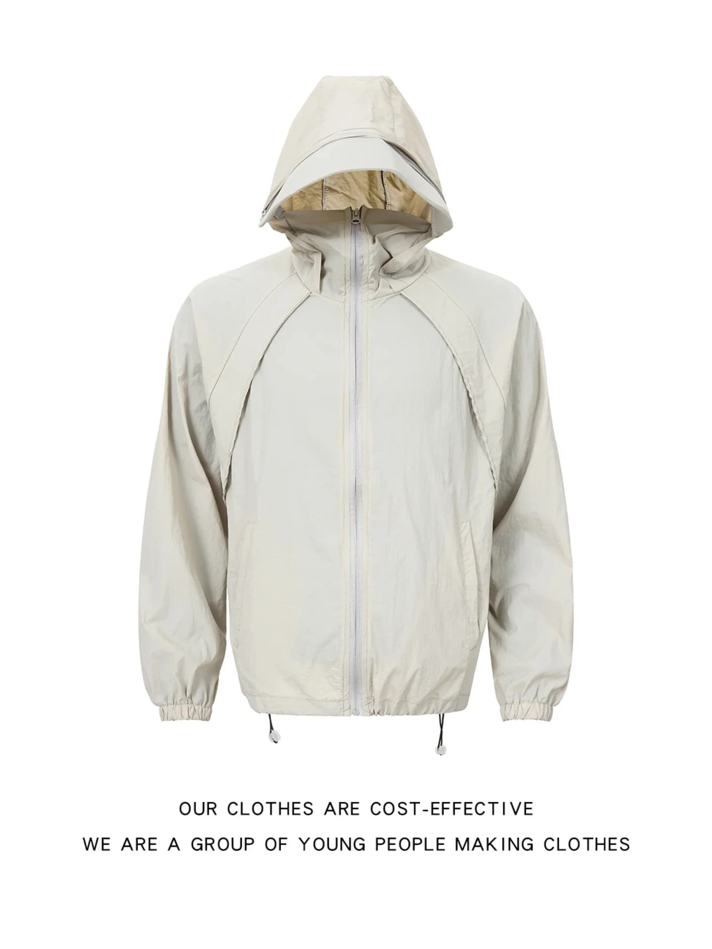 Khaki American Mesh Breathable Sun Protection Jacket Men's Outdoor Loose Fit Fleece Lined Cycling Sport Thin Outerwear