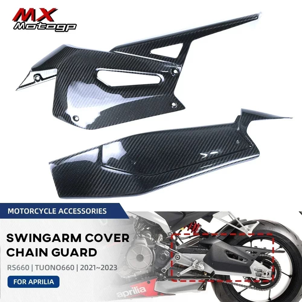 100% Carbon Fiber Chain Belt Guard Left Swingarm Cover Protector For Aprilia RS660 Tuono 660 2021-2023 Motorcycle Accessories