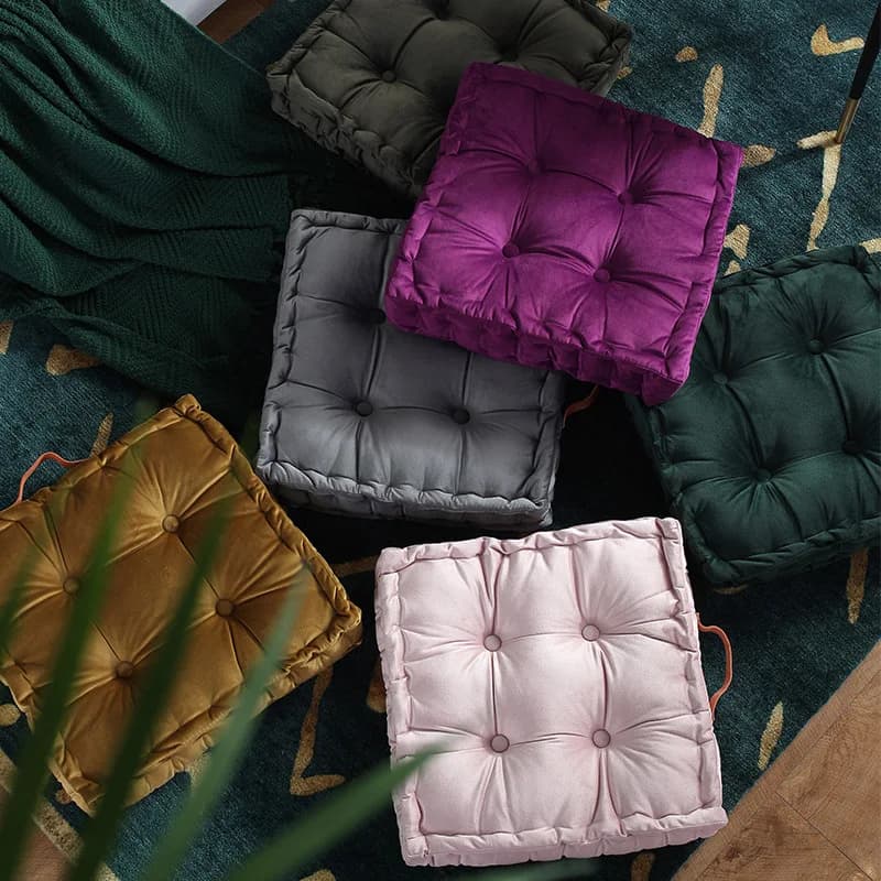 Nordic Ins Living Room Square Chair Cushion Thickened Household Floor Seat Cushion Tatami Bay Window Sofa Cushion