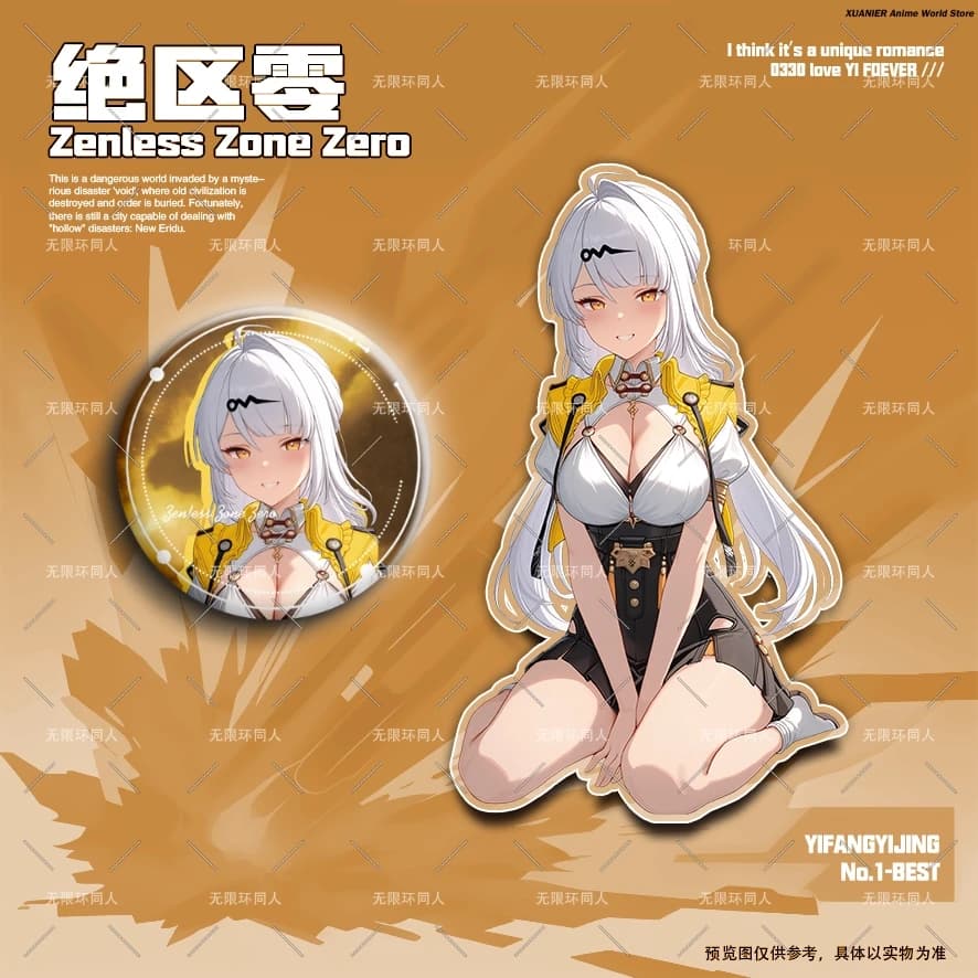 Figura anime Yixuan Zenless Zone Zero Acrilico Stand Modello Distintivo Spilla Spilli Bedge Ornament Cosplay Desktop Decor