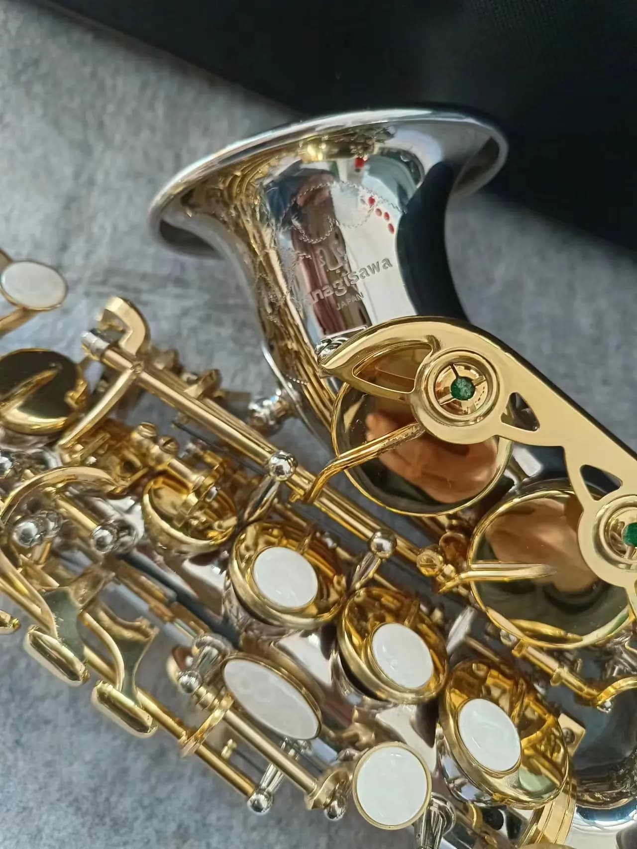 Japan Soprano Saxophone B(B) SC-9937 Silvering Gold Key With Case Sax Soprano Mouthpiece Ligature Reeds Neck