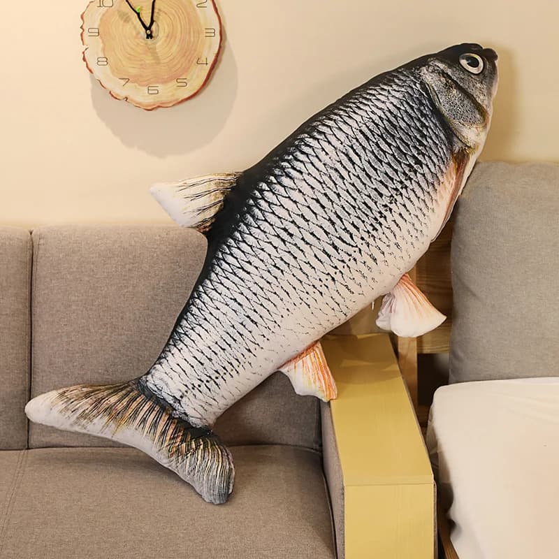 37cm 3D Simulation Fish Plush Toys Stuffed Soft Animal Carp Plush Pillow Creative Sofa Pillow Cushion Gifts.
