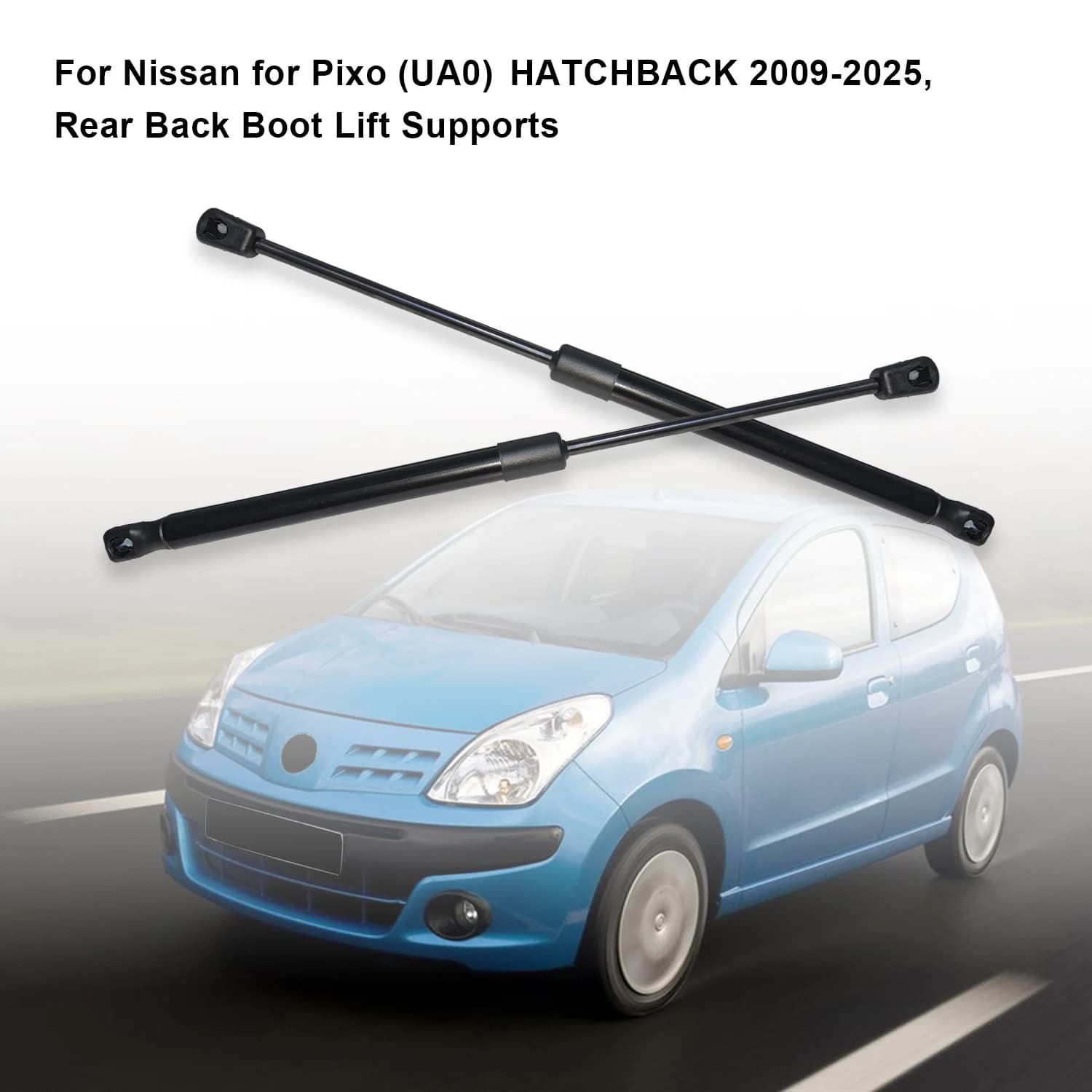 2 Ammortizzatori a Gas per Nissan Pixo (UA0) 2009-2025, Supporti per Portellone Posteriore, Mercato UE, OE 902114A00D YD0107
