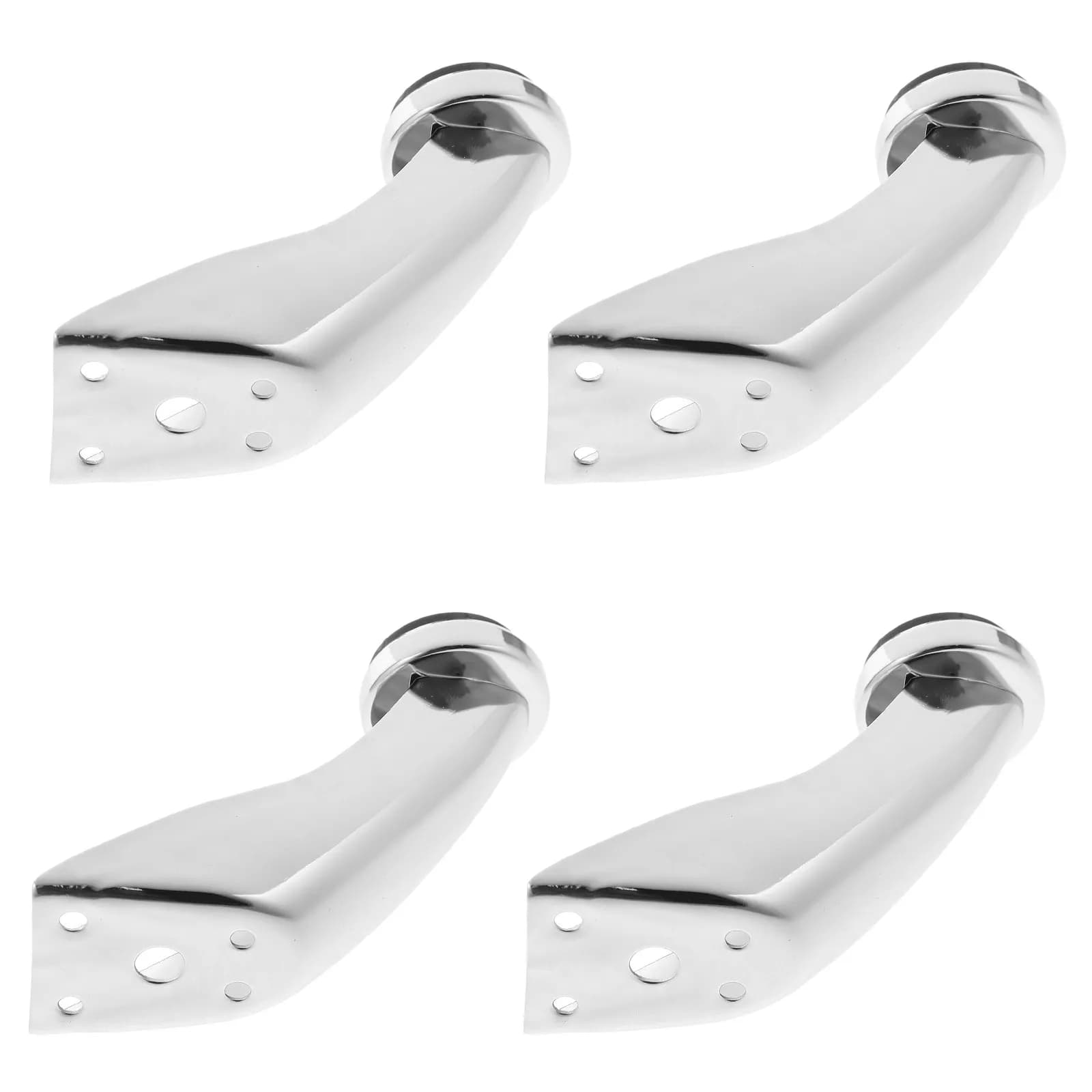 4 Pezzi Gambe per Mobili in Metallo Resistenti, Piedini di Ricambio Cromati da 9 cm per Divano, Tavolo, Armadio, Cassettiera, Panca