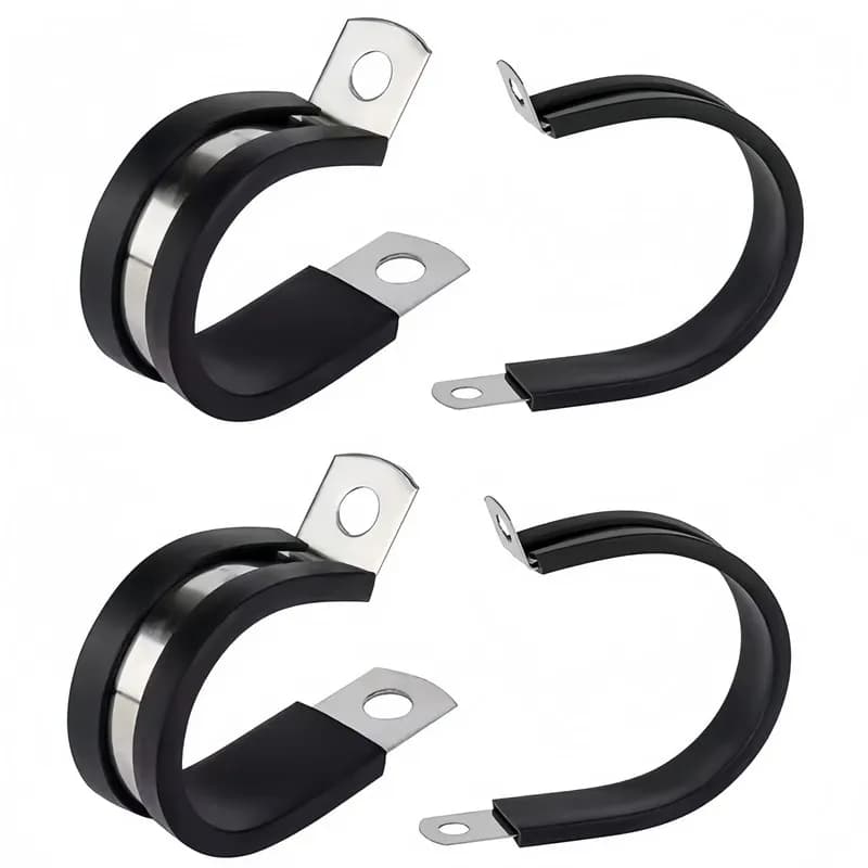 34 pcs M14 Tube Fastening Clips, Vibration Dampening, suitable for Cable Wire Management, Rubber Cushion Liner