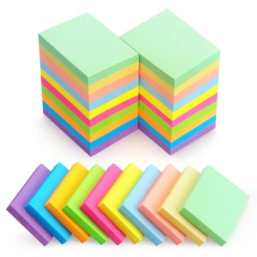Sticky Notes 1.5x2 Self-Stick Notes 10 Bright Multi Colors Sticky Notes 60 Sheet/Pad