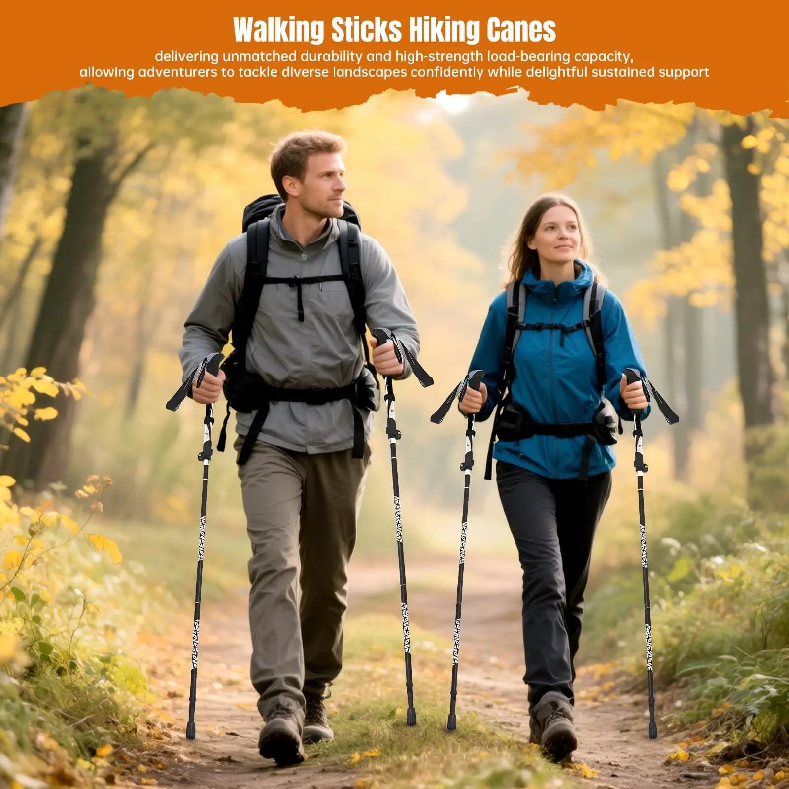 Trekking poles Retractable camping poles Adjustable portable fast locking system for men Woman Climbing Race