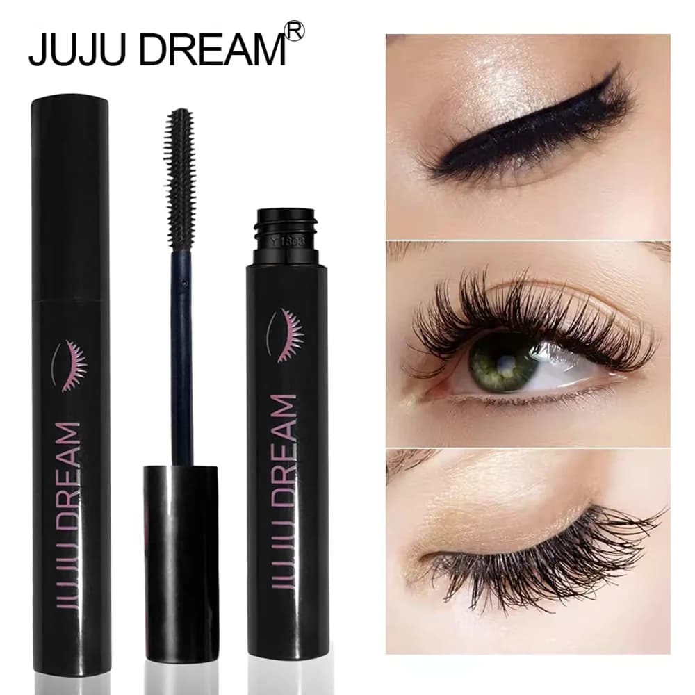 3D extending mascara, curling and volumizing, waterproof, long-lasting, black and gold, safe for all skins, unisex use