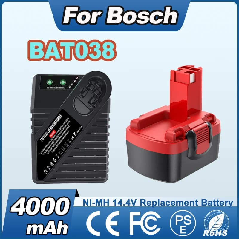Powtree 14.4V Per Bosch Batteria BAT038 4000mAh NI-MH Batteria Per Utensili Elettrici Per Bosch BAT040 BAT038 BAT041 BAT159 PSR GSR GWS