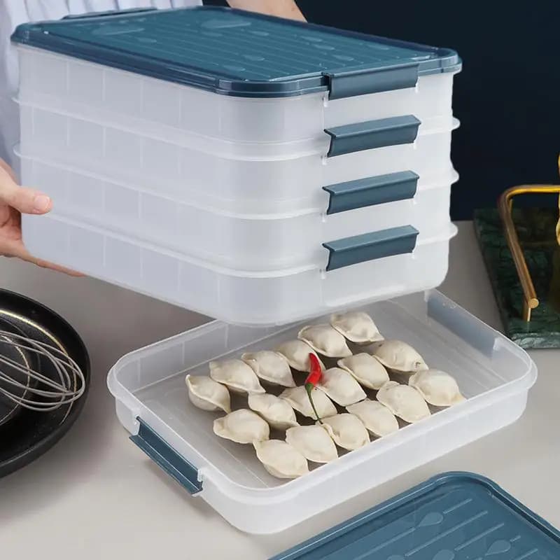 Contenitori per congelatore per la conservazione degli alimenti Contenitori trasparenti per la conservazione del congelatore Contenitori per la conservazione degli alimenti Organizzatore riutilizzabile per la preparazione dei pasti del congelatore