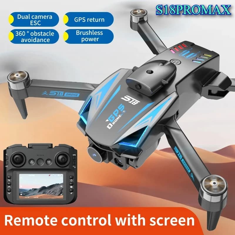 S18MAX Equipped with a 4.5-inch LED display screen GPS for precise positioning one click return low battery lost contact return
