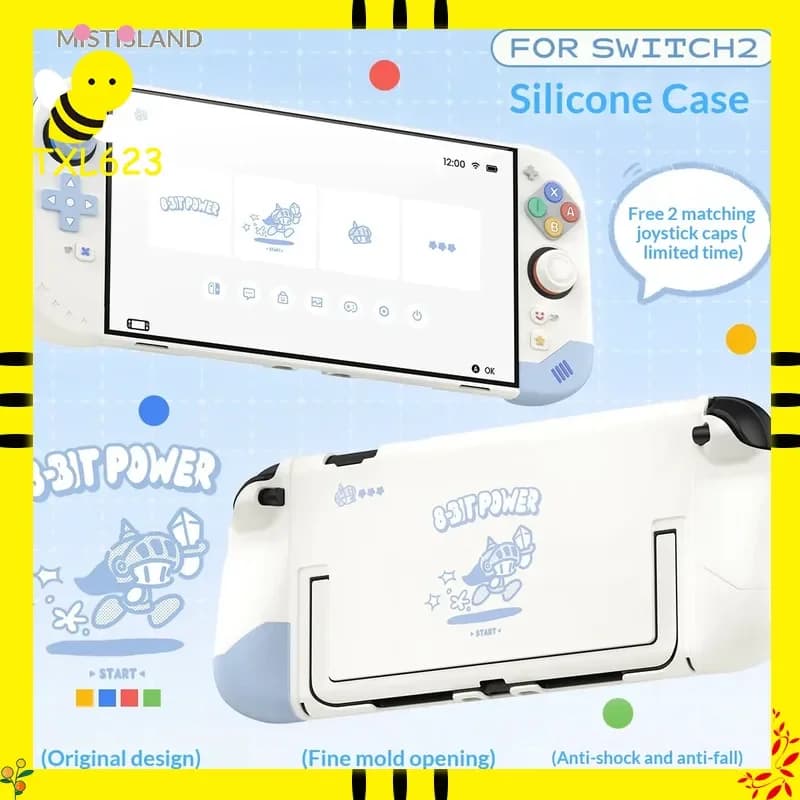 Nuova custodia in silicone divisa in due parti per Nintendo Switch 8 Bit Knight, guscio protettivo morbido al tatto per Joy-Con, cover protettiva completa per Nintendo Switch