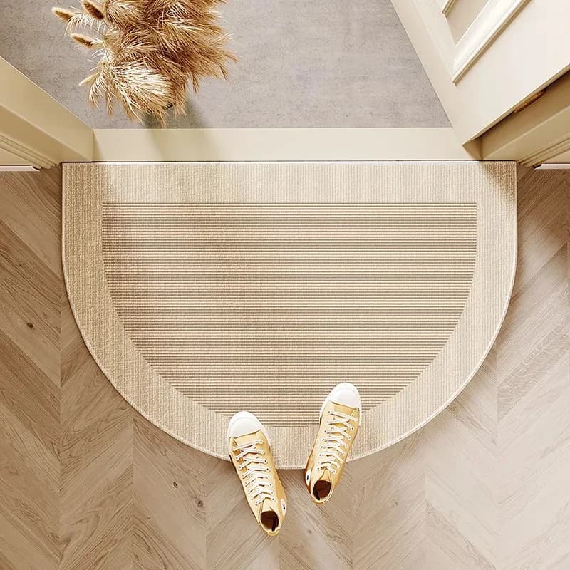 French cream VIKAMA, semicircular carpet, door mat, easy to maintain, home decoration
