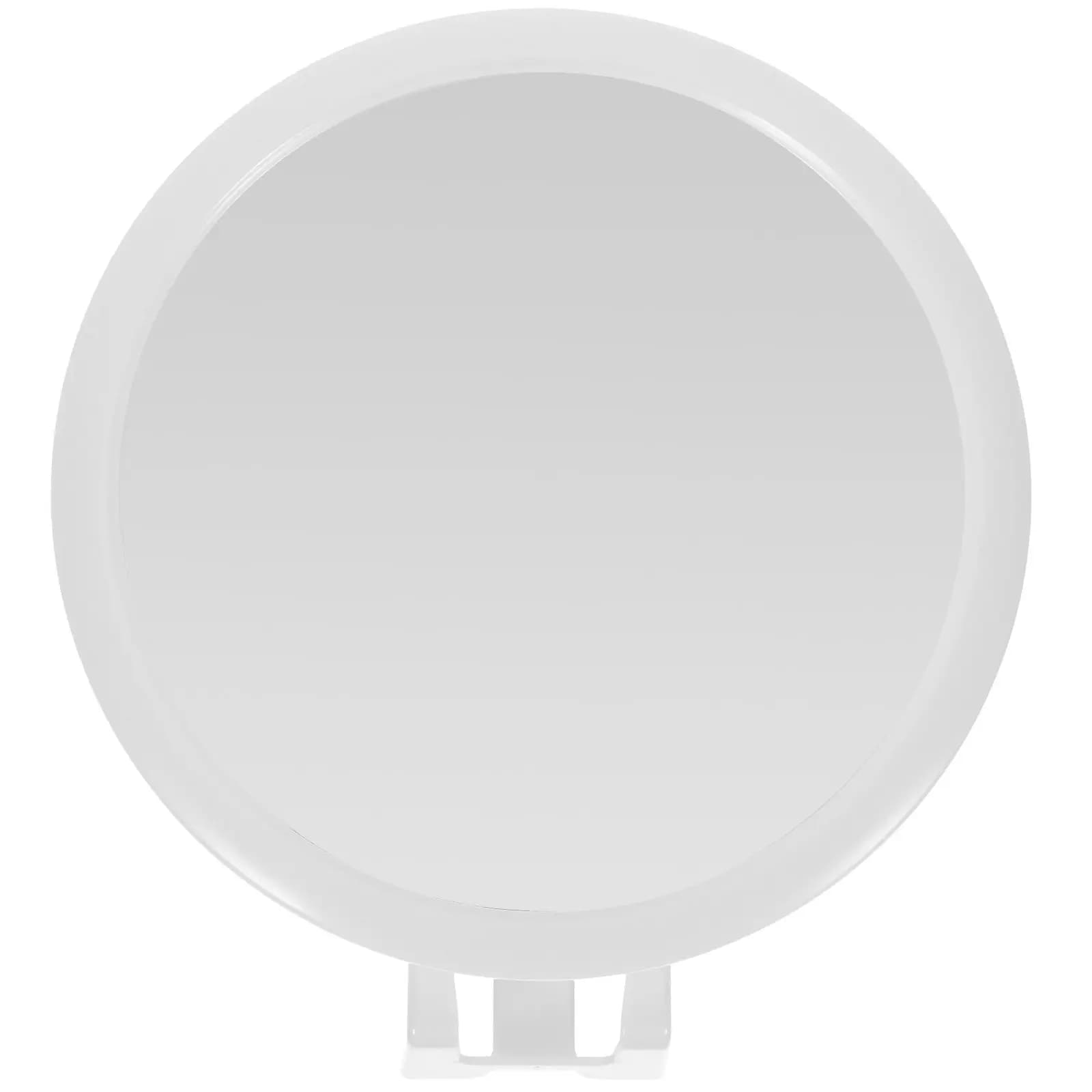 Specchio da Bagno Premium Rotondo con Ventosa, Porta Rasoio, Antiappannamento, per Trucco, Rasatura, Hotel e Casa