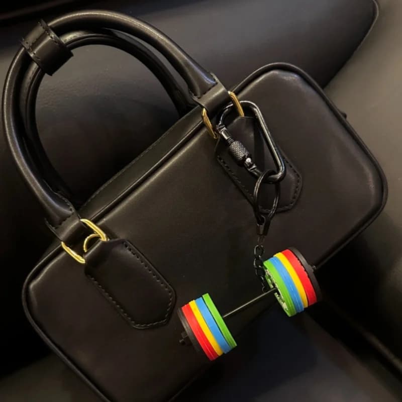 Kettlebell/Bilanciere/Pesi in Braided Corda, Creative Pendant for Bag, Fashion Sport Gift