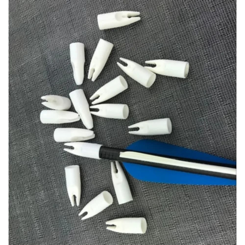 50cps Arrow Nocks for OD 8mm Carbon Shaft Arrow Tails Plastic Wood Rod for Bow Archery Targeting Shooting Hunting DIY Acc