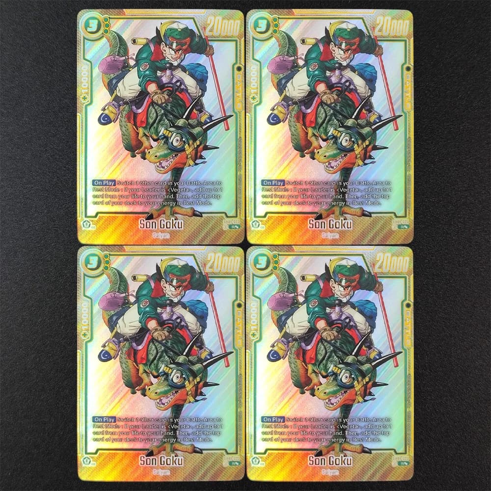 DIY Proxy Dragon Ball Super Fusion World English Son Goku SB01-023 Super Alternate Art Manga Booster 01 Carta da Collezione Gioco Giocattolo