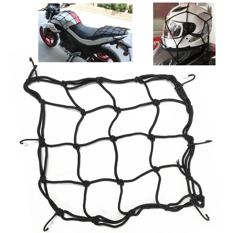 1pc serbatoio carburante rete rete serbatoio moto rete 30*30CM accessorio casco carburante bagagli maglia moto Scooter nero