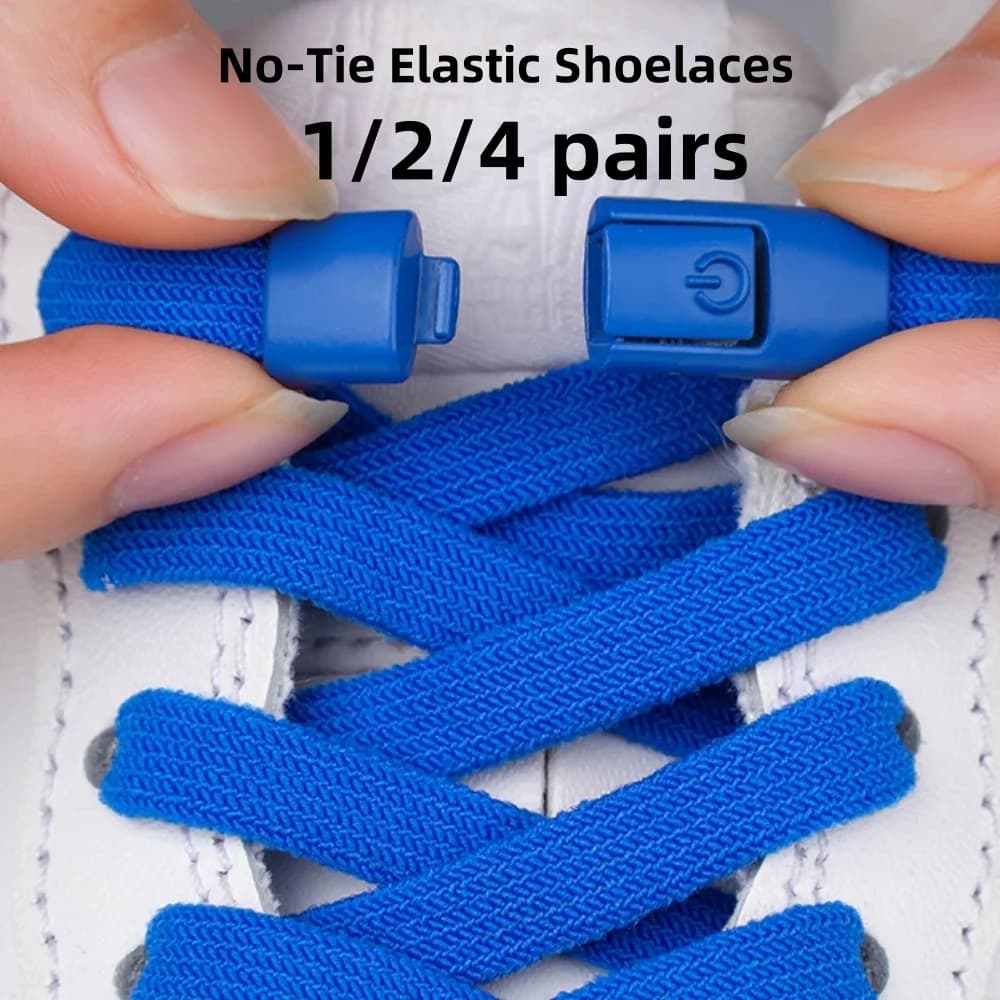 1/2/4 paia di lacci elastici senza cravatta con serratura – lacci per scarpe pigre in spandex da 115 cm e 8 mm per scarpe da ginnastica Lacci elasticizzati slip-on rapidi