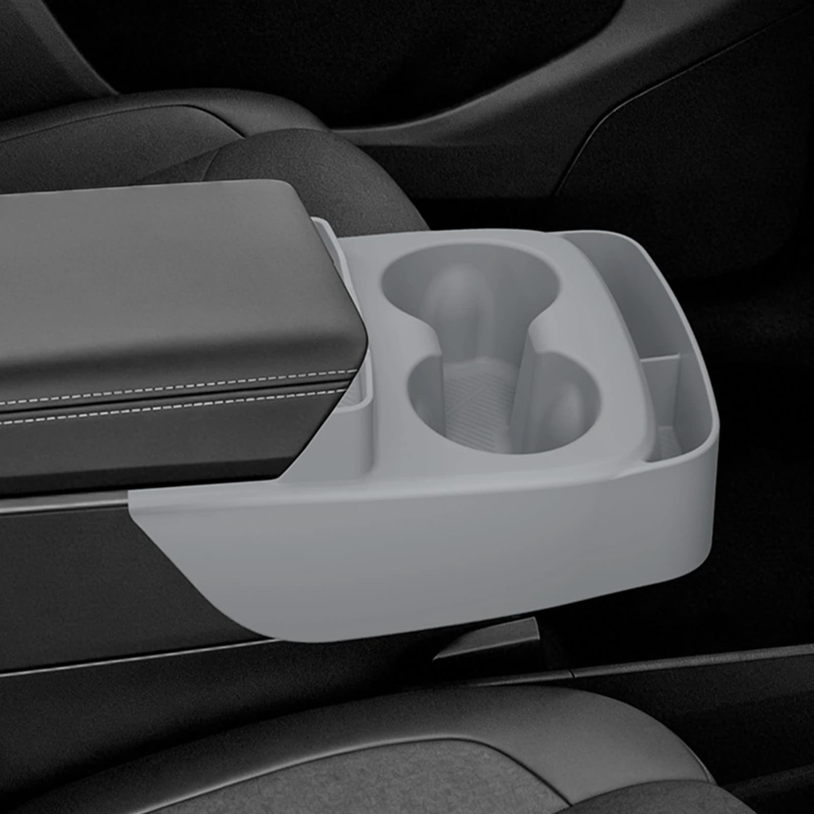 Per Tesla Model Y Standard 2025: Inserto Portabicchieri in Silicone Antigraffio per Console Centrale - Accessori Interni Auto