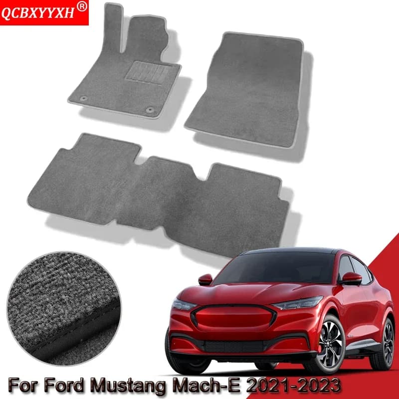Tappetini auto personalizzati per Ford Mustang Mach-E 2021 2022 2023 Tappetini antiscivolo impermeabili Tappeti di protezione interna Tappeti