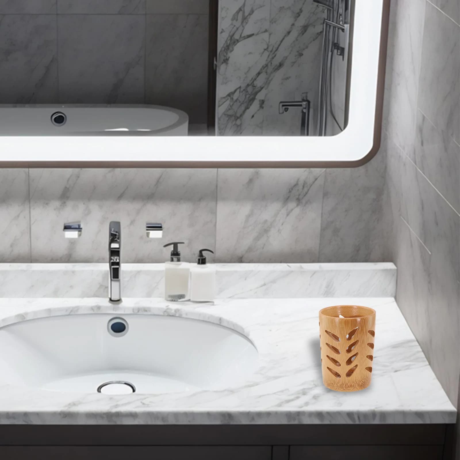 Tazza portaoggetti Porta spazzolino Strumenti Viaggio Drenaggio Sicuro Decorazione di frutti di mare Bagno Multifunzionale di lunga durata