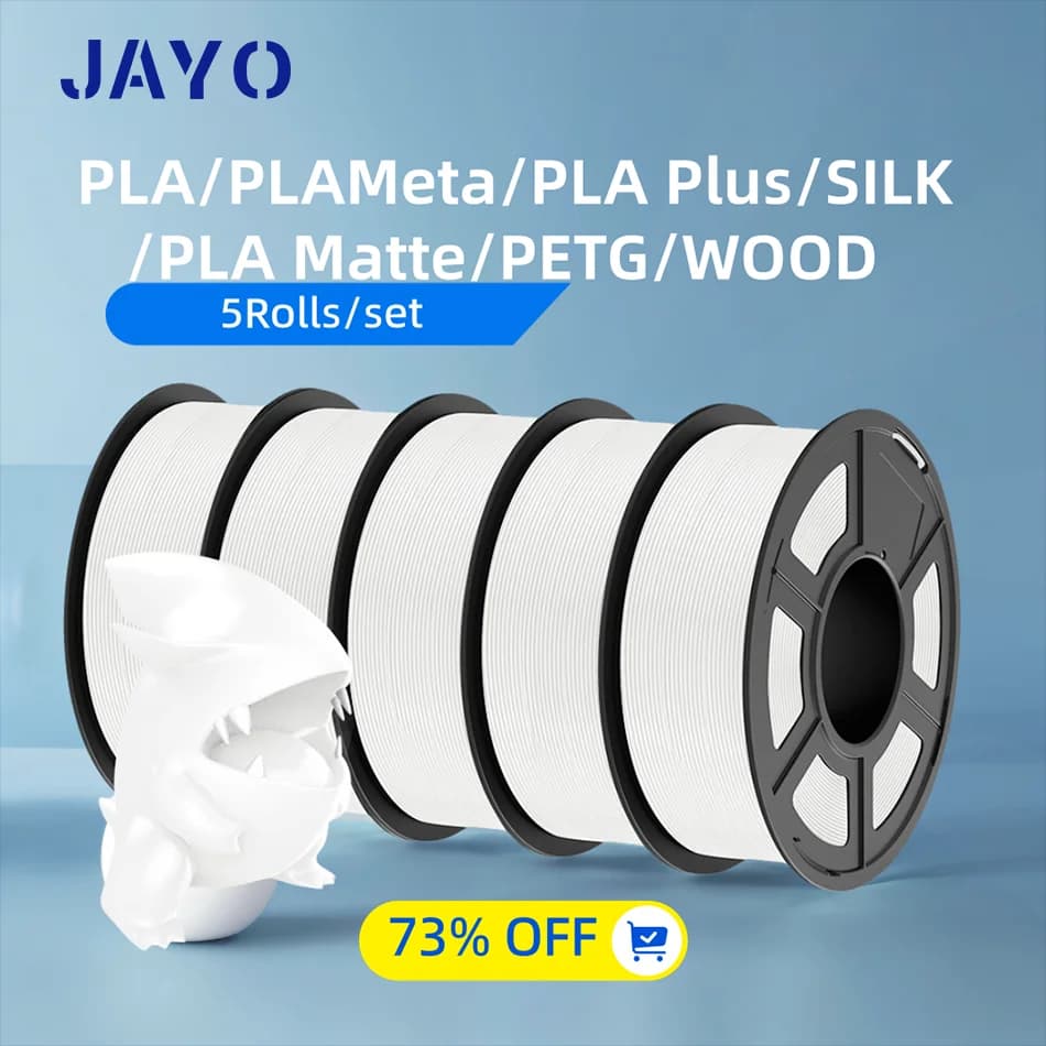 3D JAYO PLA/PLA META/PETG/SETA PLA+/Legno/PLA Marblel/APLA 1.75mm 5 Rolls 1.1KG/0.5KG 3D Printer Filament