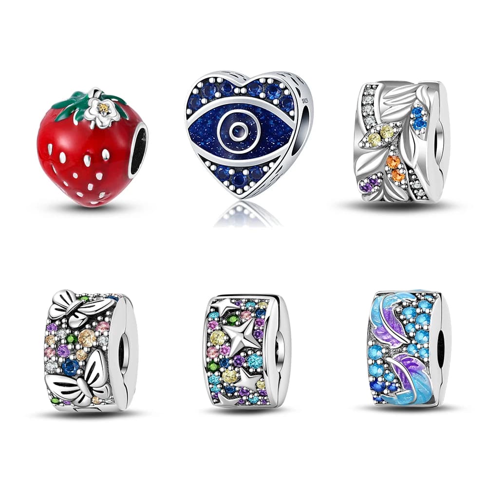 Bracciale Trendy Ipoallergenico con Charm a Foglia Placcato Argento e Cristalli Colorati Scintillanti, Regalo Perfetto