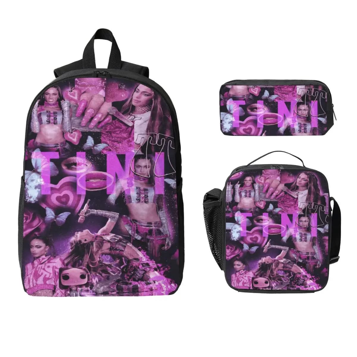 3Pcs TINI STOESSEL Futtura Backpack Set for Girls Boys Pencil Boxes Bookbag Sets with Lunch Box For School Students Daypack