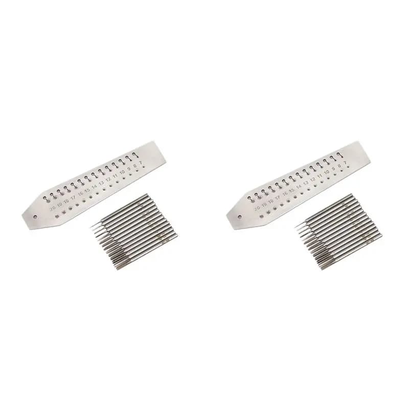 Set di 2 Maschiatura e Filettatrici per Orologi, 14 Maschiatura e Filettatrici da 0,7 mm a 2 mm, Utensili per il Taglio di Micro-Filettature per Piastra e Albero dell'Orologio