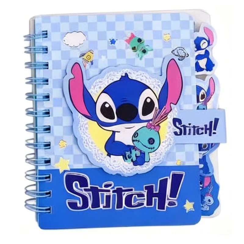 Disney Stitch Anime Notebook Coil Book Materiale scolastico portatile Forniture per ufficio di moda Regalo di Natale per bambini