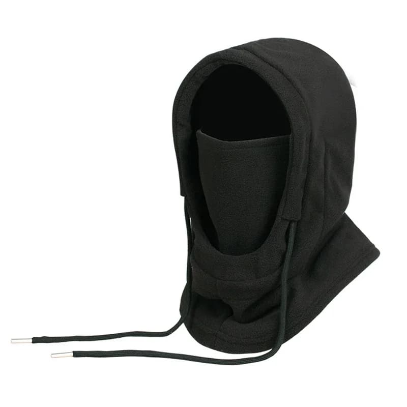 Men's warm winter hat, face mask, scarf, integrated windproof cycling ski hood and cold resistant