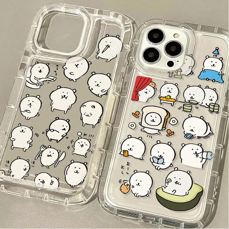 Custodia protettiva in silicone simpatico orso divertente cartone animato per iPhone 12 11 15 13 16 14 Pro Max Plus 7 8 Plus XR X XS SE 2020 antiurto