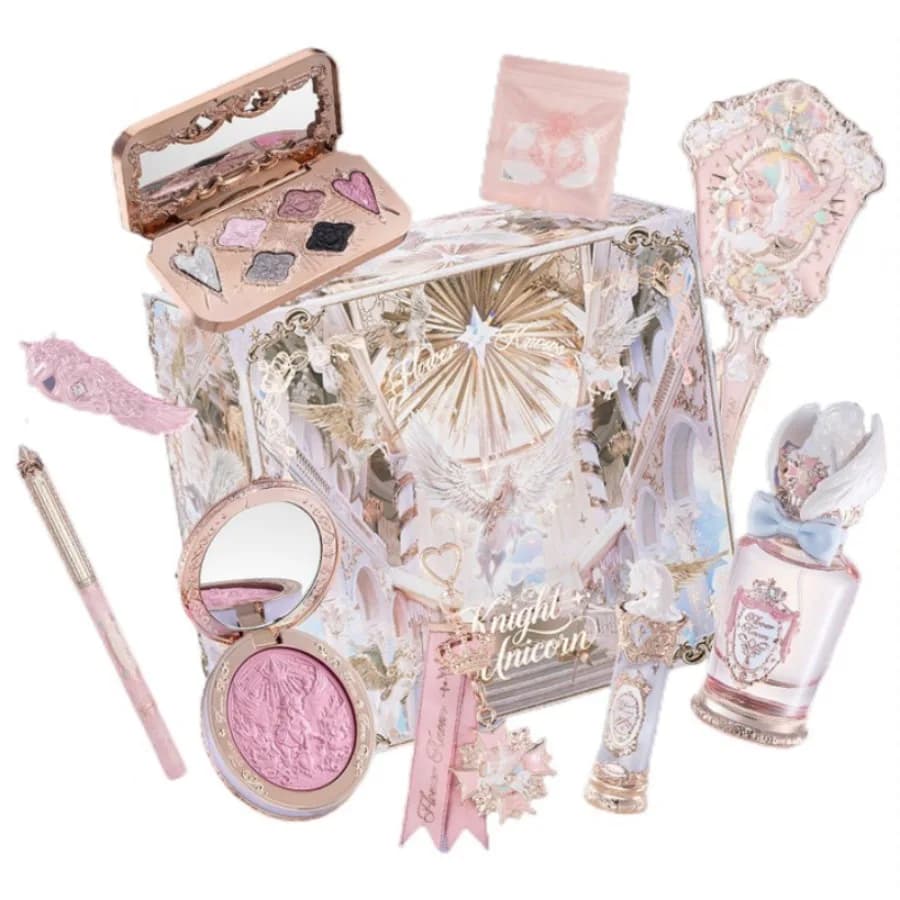 Flower Knows Collezione Knight Unicorn Set Regalo Trucco Profumi Rossetto Blush Cipria Fissante Ombretto Kit Cosmetici