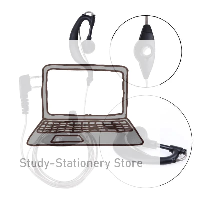 Walkie Talkie Headset Earphone 2 Pin K Port Two Way Ham Radio Speaker Mic Earpiece ForBaofeng BF-888S UV5R UV82 BFR5 Headphone